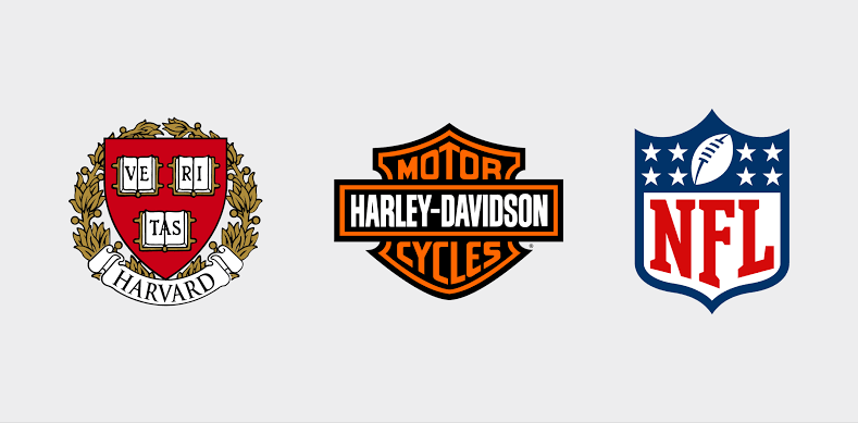 Emblem logo example - typography locked inside a shape or crest